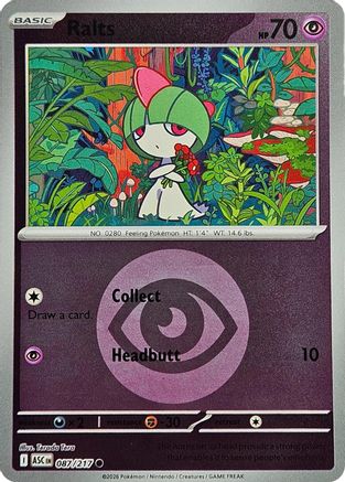 Ralts (Energy Symbol Pattern) - 087/217 - ME Ascended Heroes Reverse Holofoil
