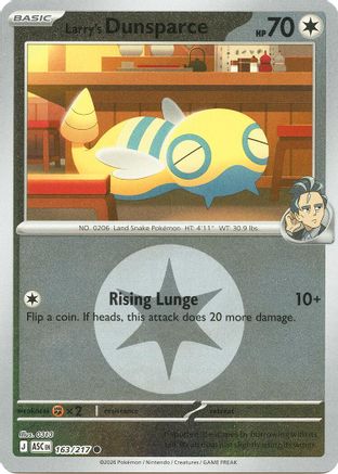 Larry's Dunsparce (Energy Symbol Pattern) - 163/217 - ME Ascended Heroes Reverse Holofoil