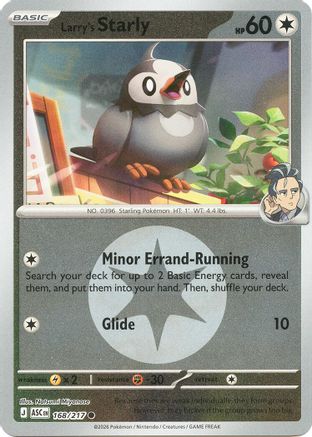 Larry's Starly (Energy Symbol Pattern) - 168/217 - ME Ascended Heroes Reverse Holofoil