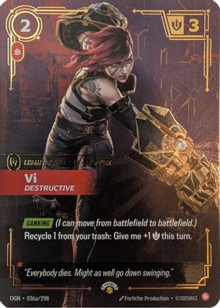 Vi - Destructive - 036a/298 - Riftbound Promotional Cards Foil