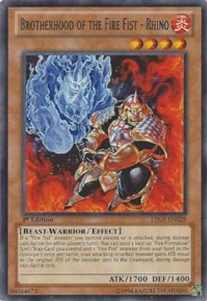 Brotherhood of the Fire Fist - Rhino (LTGY-EN028) - Lord of the Tachyon Galaxy Unlimited
