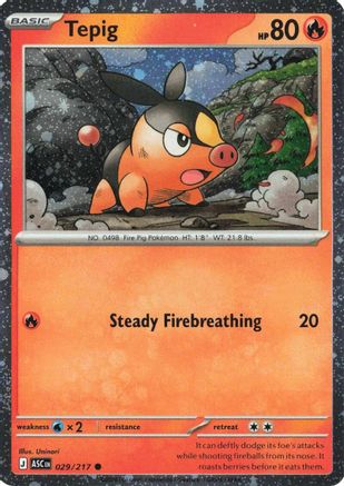Tepig (Cosmos Holo) - 029/217 - Miscellaneous Cards & Products Holofoil