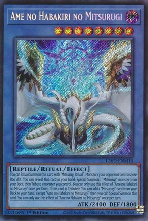 Ame no Habakiri no Mitsurugi (Secret Rare) - L26D-ENM10 - Legendary Modern Decks 2026 1st Edition
