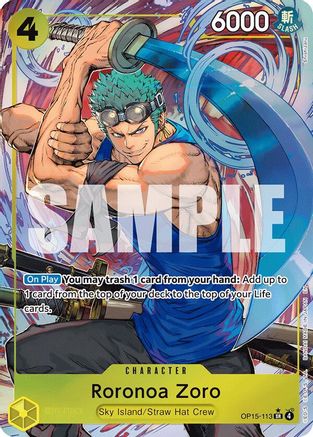 Roronoa Zoro (Alternate Art) - OP15-113 - Adventure on Kami's Island Foil