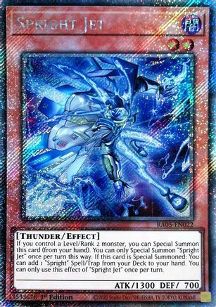 Spright Jet (Platinum Secret Rare) - RA05-EN022 - Rarity Collection 5 1st Edition