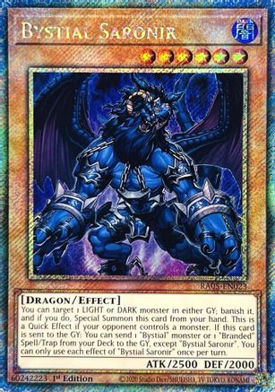 Bystial Saronir (Platinum Secret Rare) - RA05-EN023 - Rarity Collection 5 1st Edition