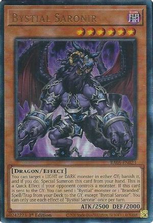 Bystial Saronir (Ultimate Rare) - RA05-EN023 - Rarity Collection 5 1st Edition