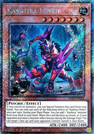 Kashtira Fenrir (Platinum Secret Rare) - RA05-EN024 - Rarity Collection 5 1st Edition