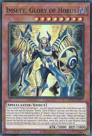 Imsety, Glory of Horus - RA05-EN027 - Rarity Collection 5 1st Edition