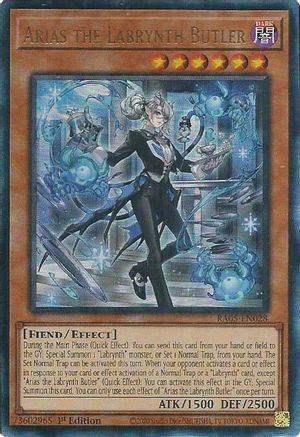 Arias the Labrynth Butler (PUR) - RA05-EN028 - Rarity Collection 5 1st Edition