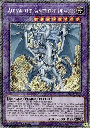 Albion the Sanctifire Dragon (Platinum Secret Rare) - RA05-EN037 - Rarity Collection 5 1st Edition