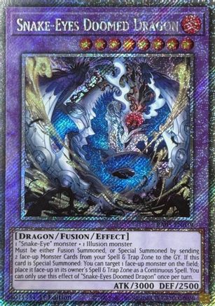 Snake-Eyes Doomed Dragon (Platinum Secret Rare) - RA05-EN039 - Rarity Collection 5 1st Edition