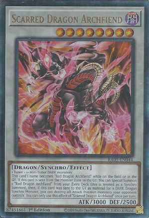 Scarred Dragon Archfiend (PUR) - RA05-EN044 - Rarity Collection 5 1st Edition