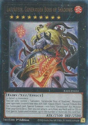 Laevatein, Generaider Boss of Shadows (Ultimate Rare) - RA05-EN051 - Rarity Collection 5 1st Edition