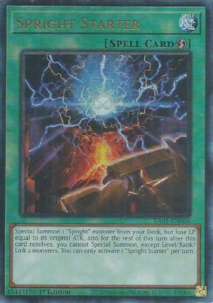 Spright Starter (Ultimate Rare) - RA05-EN068 - Rarity Collection 5 1st Edition