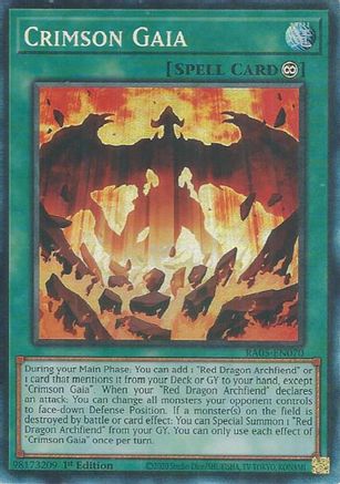 Crimson Gaia (Collector's Rare) - RA05-EN070 - Rarity Collection 5 1st Edition