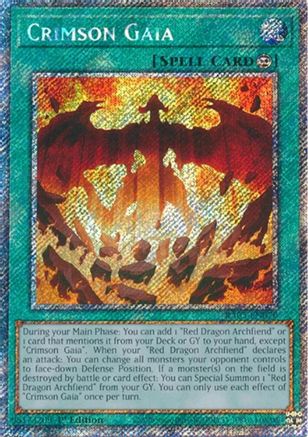 Crimson Gaia (Platinum Secret Rare) - RA05-EN070 - Rarity Collection 5 1st Edition