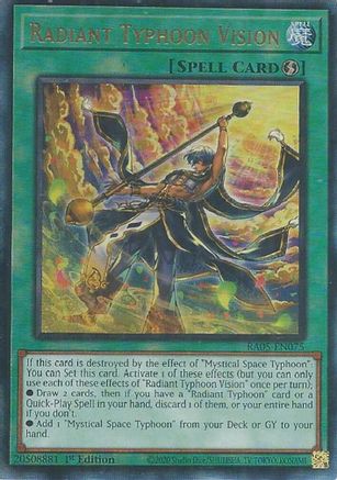 Radiant Typhoon Vision (PUR) - RA05-EN075 - Rarity Collection 5 1st Edition