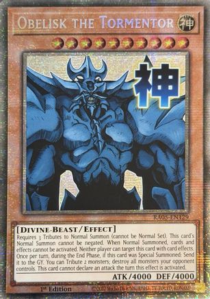 Obelisk the Tormentor (Starlight Rare) - RA05-EN129 - Rarity Collection 5 1st Edition