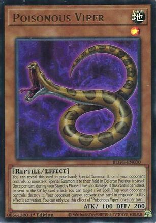 Poisonous Viper - BLGG-EN030 - Battles of Legend: Glorious Gallery 1st Edition