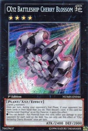 CXyz Battleship Cherry Blossom (NUMH-EN044) - Number Hunters 1st Edition