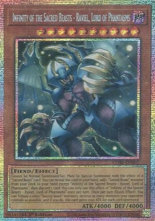 Infinity of the Sacred Beasts - Raviel, Lord of Phantasms (Starlight Rare) - CORI-EN007 - Chaos Origins 1st Edition