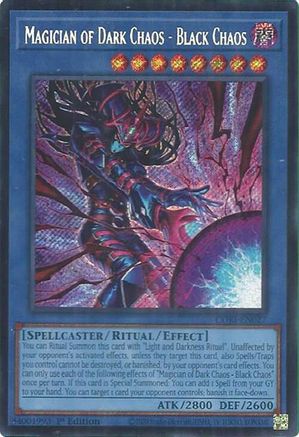 Magician of Dark Chaos - Black Chaos (Secret Rare) - CORI-EN027 - Chaos Origins 1st Edition