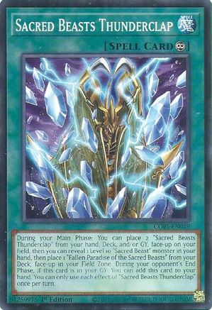 Sacred Beasts Thunderclap - CORI-EN049 - Chaos Origins 1st Edition