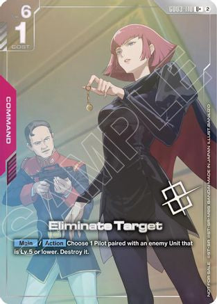 Eliminate Target (Store Tournament Winner Pack 05) - GD03-110 - Gundam Promotional Cards Holofoil