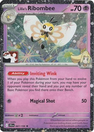 Lillie's Ribombee - 067/159 (Cosmos Holo) 67 - Prize Pack Series Cards Holofoil