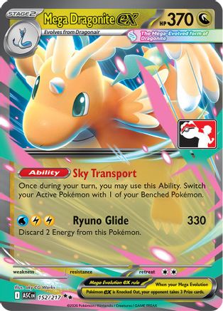 Mega Dragonite ex - 152/217 152 - Prize Pack Series Cards Holofoil