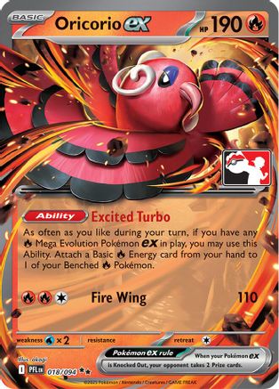 Oricorio ex - 018/094 18 - Prize Pack Series Cards Holofoil