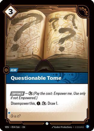 Questionable Tome - 054/166 - Vendetta Foil