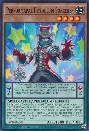 Performapal Pendulum Sorcerer - LAVD-ENO02 - Legendary Arc-V Decks 1st Edition