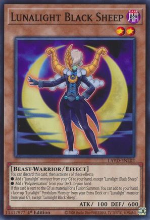 Lunalight Black Sheep - LAVD-ENL02 - Legendary Arc-V Decks 1st Edition