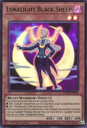 Lunalight Black Sheep (UR) - LAVD-ENL02 - Legendary Arc-V Decks 1st Edition