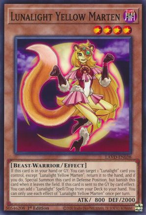 Lunalight Yellow Marten - LAVD-ENL08 - Legendary Arc-V Decks 1st Edition