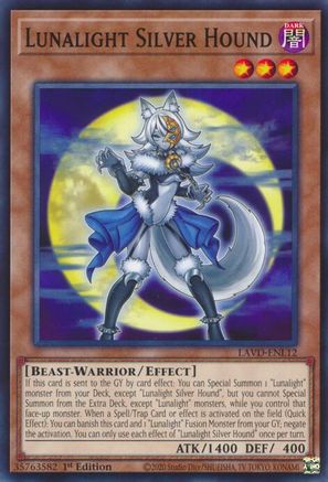 Lunalight Silver Hound (LAVD-ENL12) - Legendary Arc-V Decks 1st Edition