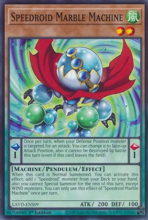 Speedroid Marble Machine - LAVD-ENS09 - Legendary Arc-V Decks 1st Edition
