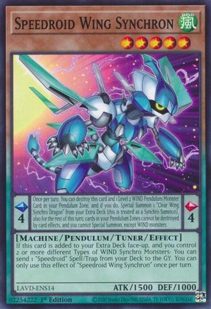 Speedroid Wing Synchron - LAVD-ENS14 - Legendary Arc-V Decks 1st Edition