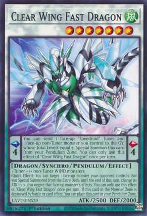 Clear Wing Fast Dragon - LAVD-ENS29 - Legendary Arc-V Decks 1st Edition