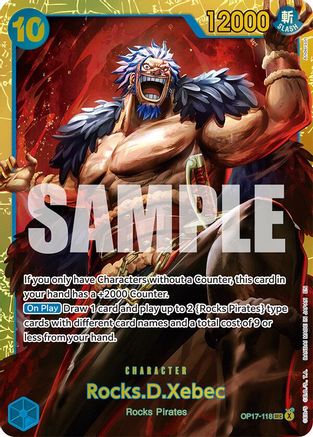 Rocks.D.Xebec - OP17-118 - The World's Strongest Warriors Foil