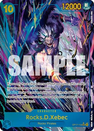 Rocks.D.Xebec (Alternate Art) - OP17-118 - The World's Strongest Warriors Foil