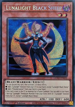 Lunalight Black Sheep (Secret Rare) - LAVD-ENL02 - Legendary Arc-V Decks 1st Edition