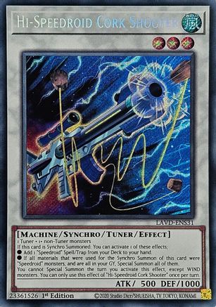 Hi-Speedroid Cork Shooter (Secret Rare) (LAVD-ENS31) - Legendary Arc-V Decks 1st Edition