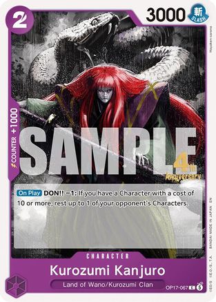 Kurozumi Kanjuro - OP17-067 - The World's Strongest Warriors Release Event Cards