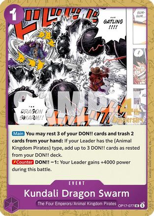 Kundali Dragon Swarm - OP17-077 - The World's Strongest Warriors Release Event Cards