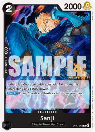 Sanji - OP17-082 - The World's Strongest Warriors Release Event Cards