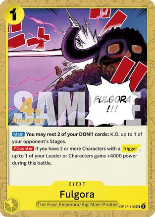 Fulgora - OP17-116 - The World's Strongest Warriors Release Event Cards
