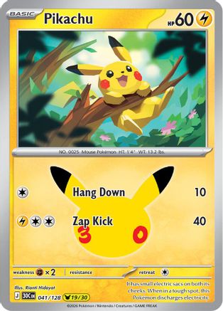 Pikachu - 041/128 - ME 30th Celebration Holofoil